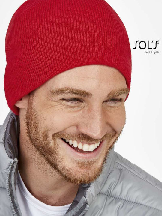 Sol's Bronx 88122 Ανδρικός Beanie Σκούφος σε Κόκκινο χρώμα