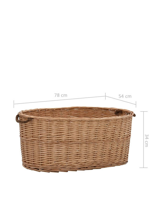 vidaXL Lemn Coș Depozitare lemne 78x34x54cm Maro