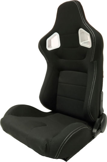 Carner RS Eimer Stoffschwarze Schalensitze mit weißer Naht Set von 2 Schwarz