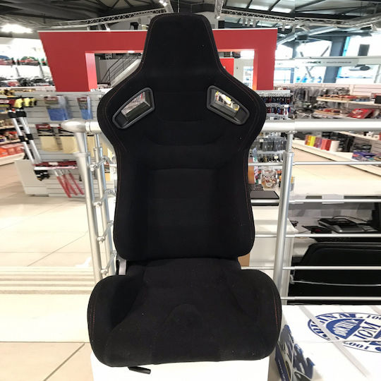 Carner R8 Καθίσματα Bucket Υφασμάτινα Μαύρο με Κόκκινες Ραφές 2τμχ