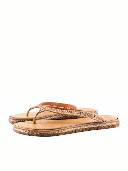 Migato Frauen Flip Flops in Gold Farbe