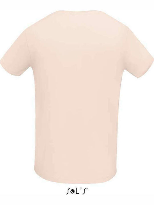 Sol's Martin Men's Short Sleeve Promotional T-Shirt Creamy Pink