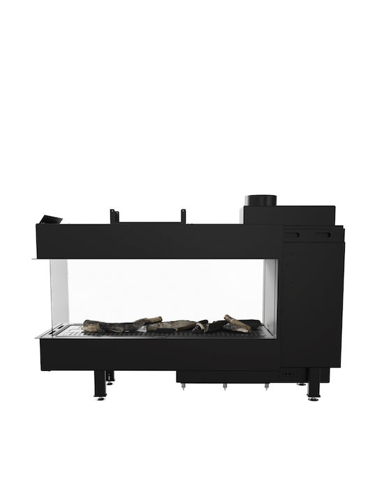 Kratki Leo LP 100 Tunel G31 37 MBAR Ενεργειακό Τζάκι Αερίου 8.2kW Τρίπλευρο με Σταθερή Πόρτα