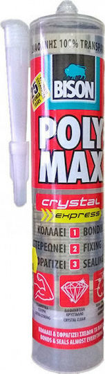Bison Poly Max Crystal Express Σφραγιστική Σιλικόνη Διάφανη 280ml