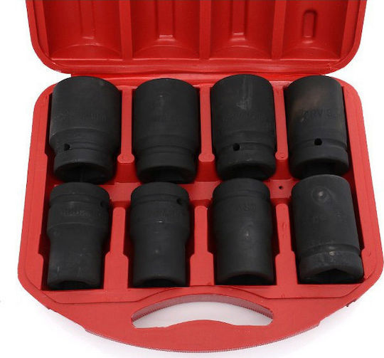 Kraft & Dele Căpăcei Pneumatic - Pneumatic Hexagonali cu Patrat de Prindere 1" Set 8buc