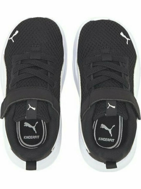 Anzarun Lite AC Inf Kids Sports Shoes Running with Hoop & Loop Closure Black