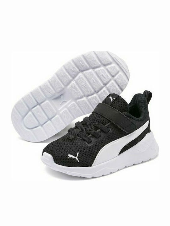 Anzarun Lite AC Inf Kids Sports Shoes Running with Hoop & Loop Closure Black