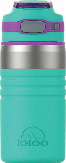 Igloo Swift Μπουκάλι Θερμός Ανοξείδωτο BPA Free 410ml Τιρκουάζ με Επιστόμιο