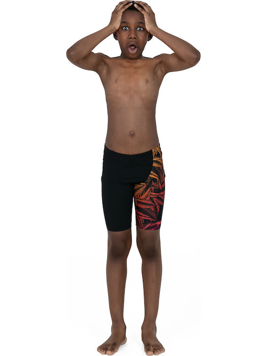 Speedo Jungle Lizzard Digital Kinder Badeanzug Badeshorts Schulung Schwarz