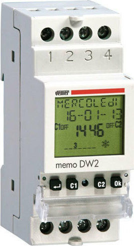 Vemer Memo DW2 Digital Time Delay Relay Weekly With Standby 3 Years