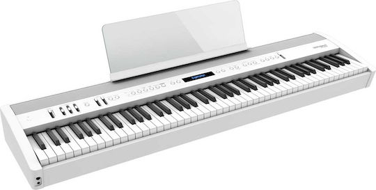 Roland Electric Stage Piano FP-60X Set with 88 Weighted Keys Built-in Speakers and Connection with Headphones and Computer White