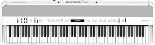 Roland (us) Electric Stage Piano FP-90X with 88 Weighted Keys Built-in Speakers and Connection with Headphones and Computer White