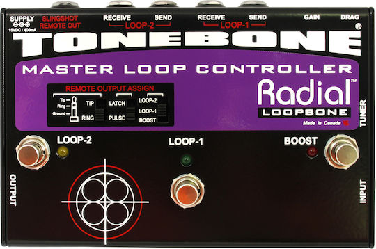 Radial Loopbone R800 7078 Πετάλι Effect Looper Ηλεκτροακουστικών Οργάνων, Ηλεκτρικής Κιθάρας και Ηλεκτρικού Μπάσου