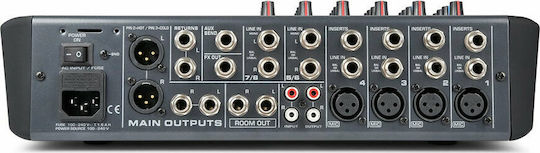 Power Dynamics PDM-S804 172.622 Αναλογική Κονσόλα 8 Καναλιών με Phantom Power & 4 Εισόδους XLR & Bluetooth