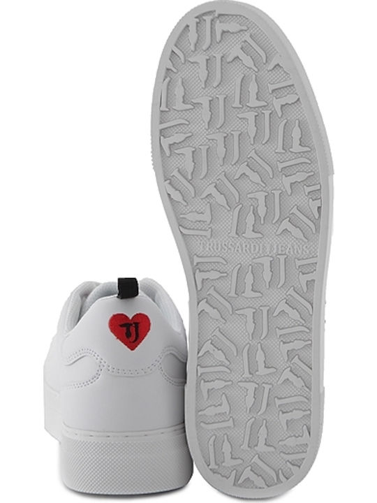 Damen Flatforms Sneakers Weiß