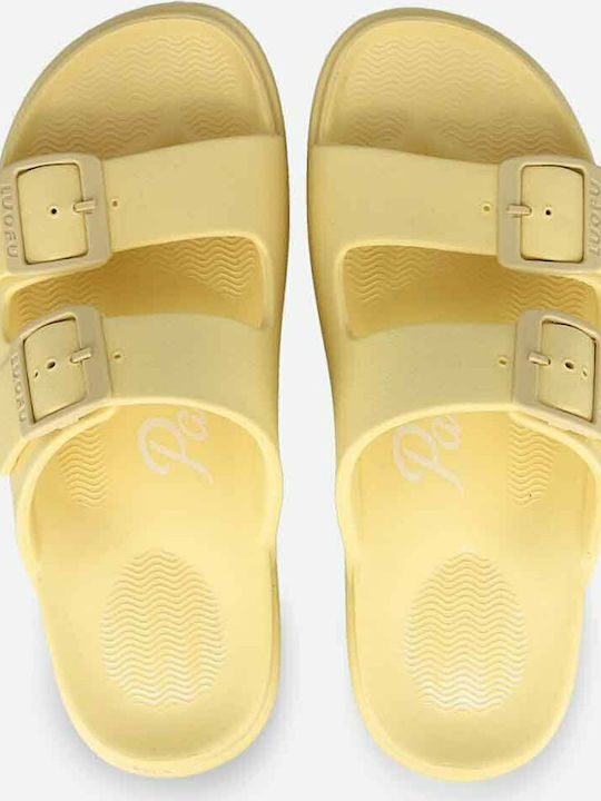 Women's Flip Flops Style Sandals in Yellow Color
