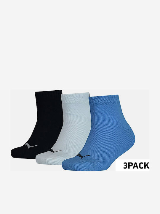 PUMA Athletic Kids' Ankle Socks Quarter Multicolored 3 Pairs