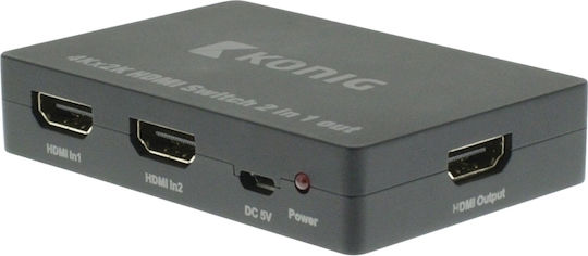 Konig 2 θυρών HDMI Switch KNV SW 3402