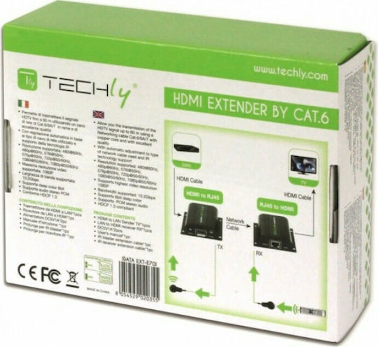 Techly IDATA EXT-E70I HDMI Extender IDATA EXT-E70I