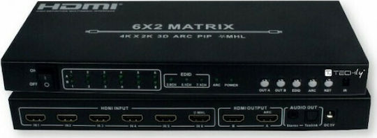 Techly IDATA HDMI-H62 Matrix HDMI Switch IDATA HDMI-H62