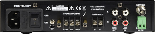 Adastra UM30 Τελικός Ενισχυτής Εγκαταστάσεων 30W/100V και Συνδέσεις USB/FM/Bluetooth 953.173UK