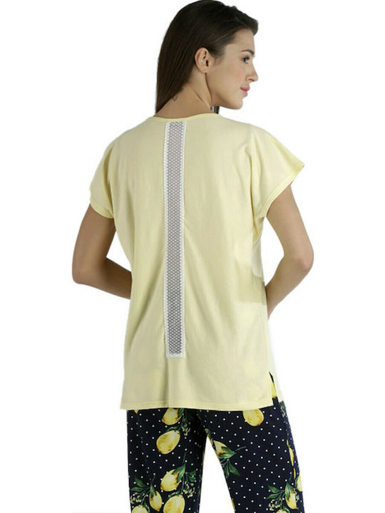 Rachel Cotton Women's Pyjama Pants Yellow