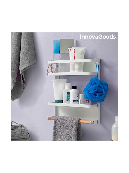 InnovaGoods Magorac Κρεμάστρα Κουζίνας Ξύλινη σε Λευκό Χρώμα 7.5x27x32cm