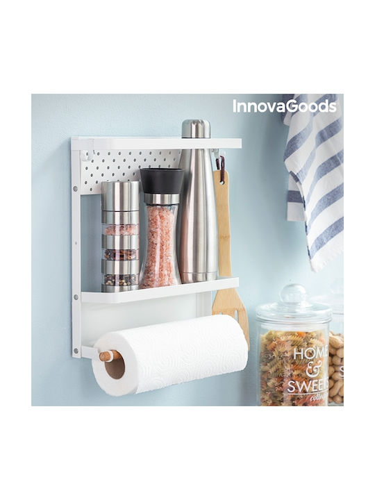 InnovaGoods Magorac Κρεμάστρα Κουζίνας Ξύλινη σε Λευκό Χρώμα 7.5x27x32cm