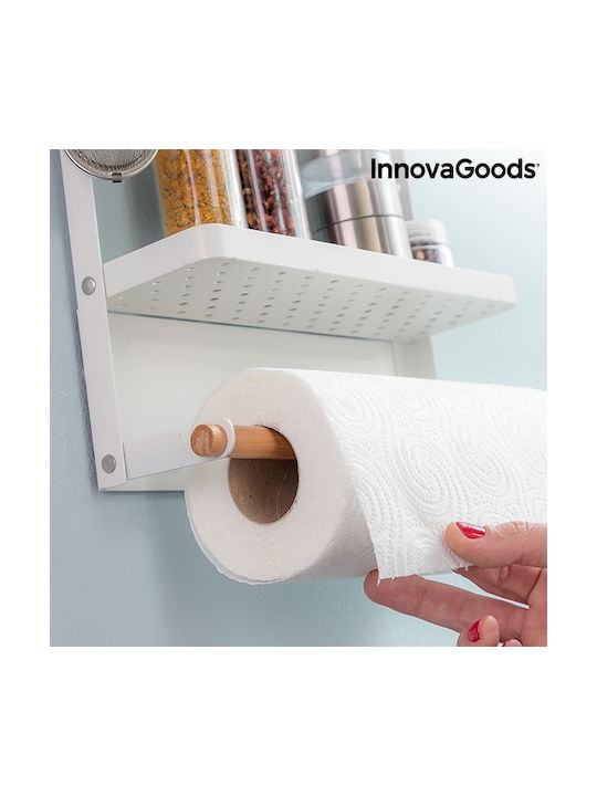 InnovaGoods Magorac Κρεμάστρα Κουζίνας Ξύλινη σε Λευκό Χρώμα 7.5x27x32cm
