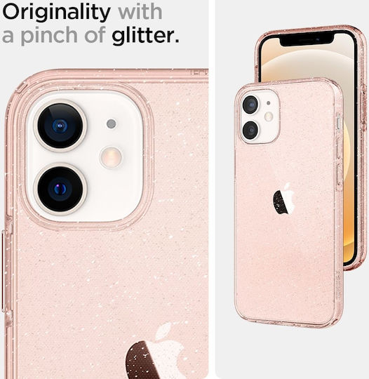 Spigen Liquid Crystal Glitter Back Cover Σιλικόνης Ροζ (iPhone 12 mini)