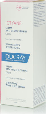 Ducray Ictyane Anti Dryness Body Cream Hidratantă Crema de Regenerare pentru Piele Uscată 200ml