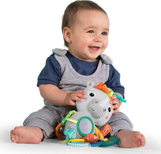 Bright Starts Pendant Toy for Car with Teether and Mirror Playful Pals Rhino 12275