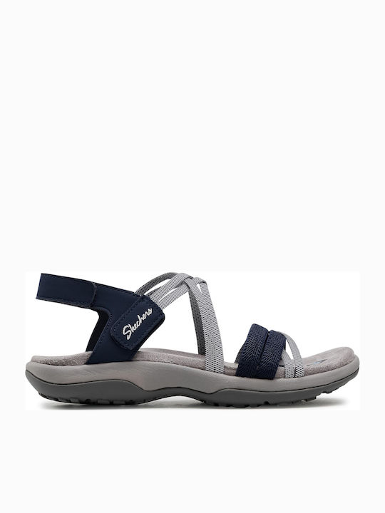 Skechers Takes Two Leder Flache Sandalen Marineblau