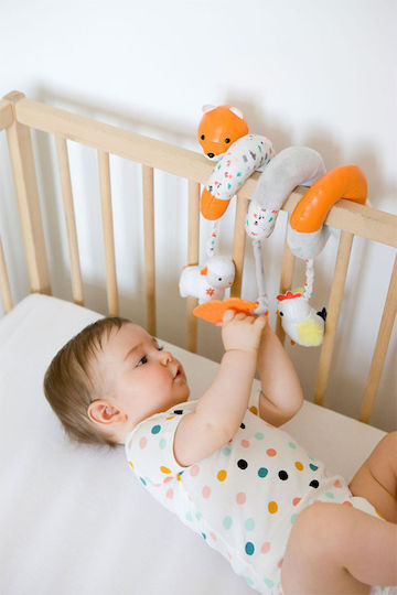 Baby to Love Spiral Toy for Crib and Stroller with Teether Activities Fox