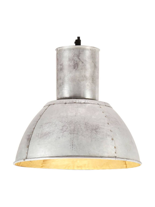 vidaXL Pendant Light Single-Light Bell for Socket E27 Silver