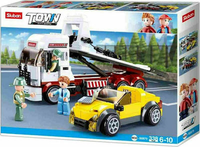 Sluban Tocuri Town: Car Trailer pentru 6+ ani 338buc