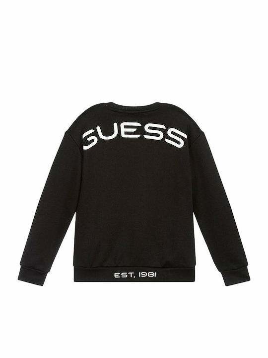 Guess Hanorac pentru copii Negru Sweatshirt Est. 1981