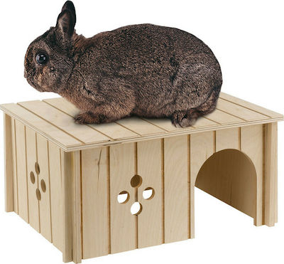 Ferplast Sin 4646 Little House for Rabbit Ξύλινο Σπίτι Τρωκτικών 33x23,6x16cm