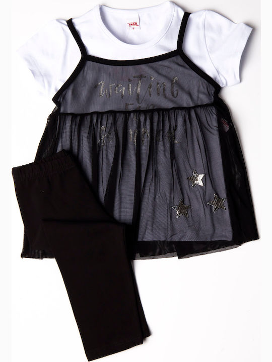 Trax Kinder Set mit Leggings Sommer 2Stück Schwarz