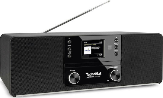 Technisat Soundsystem 2 DigitRadio 370 IR 0000/3949 10W mit CD / Digitale Medien Player, WiFi und Bluetooth Schwarz