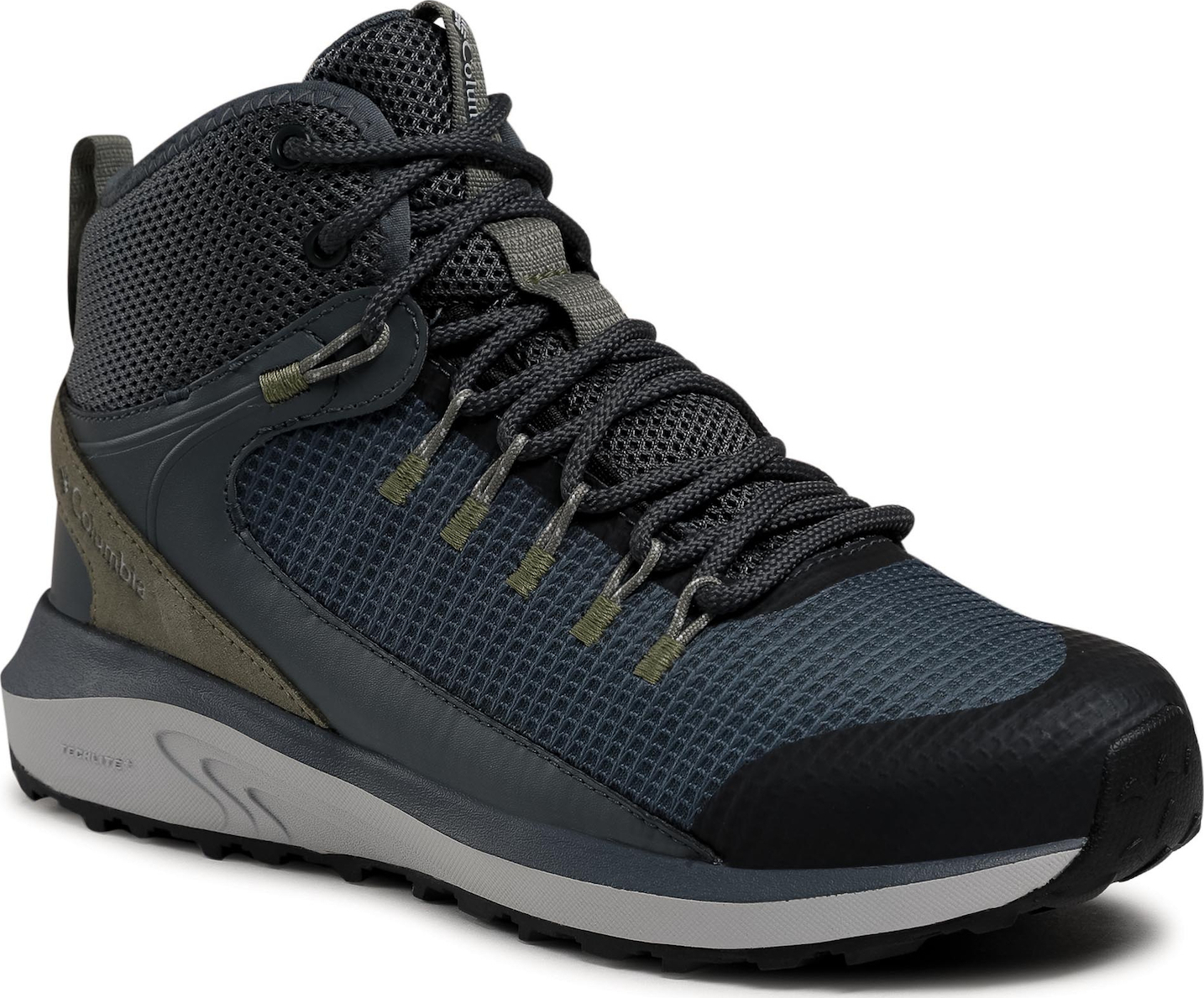 columbia men's trailstorm waterproof dark grey bright gold 10