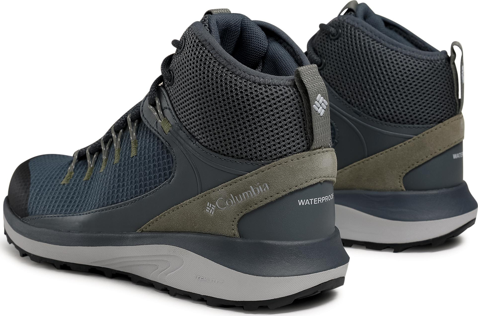 columbia men's trailstorm waterproof dark grey bright gold 10