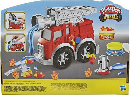 Hasbro Плей-Доу Пластелини - Играчка Колела Трактор Пожарна за 3+ Години 2 Бр