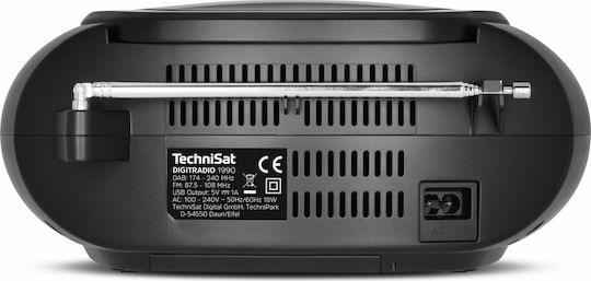 Technisat Digitradio 1990 Φορητό Ηχοσύστημα με CD / USB / Ραδιόφωνο Μαύρο