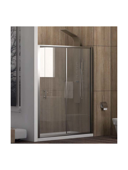 Karag Flora 500 Shower Screen for Shower with Sliding Door 70x190cm Clear Glass