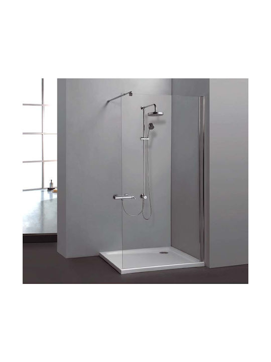 Karag Free 1 Διαχωριστικό Ντουζιέρας 70x185cm Clear Glass Chrome