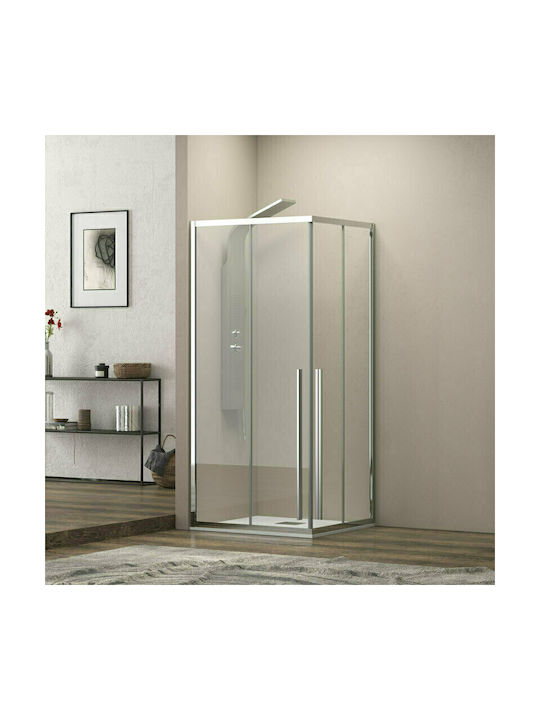 Karag Elysium 100 Cabin for Shower with Sliding Door 100x100x200cm Clear Glass