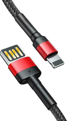 Baseus Cafule Împletit USB-A la Cablu Lightning Roșu 2m (CALKLF-H91)