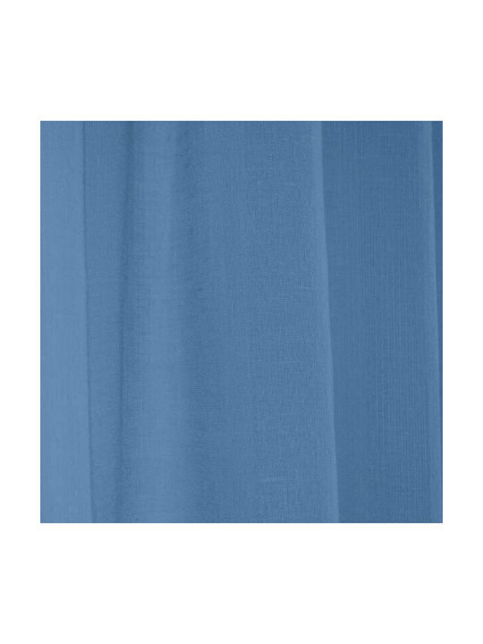 Lino Home Curtain with Pencil Pleat Line 603 Denim 145x295cm