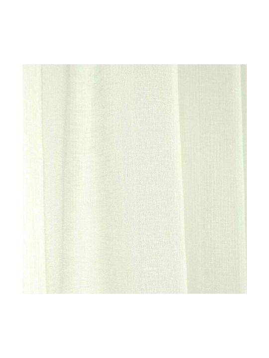 Lino Home Curtain with Pencil Pleat Line 050 White 145x295cm